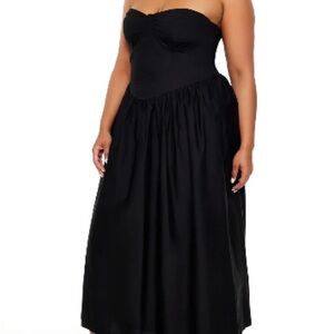 Forever 21 Black Strapless Dress